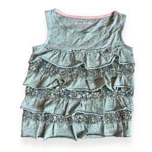 Mini Boden Grey Sequin Top 3-4Y